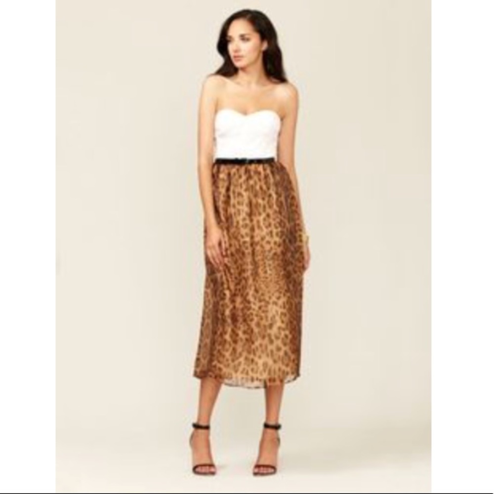 MIHA leopard bodice dress